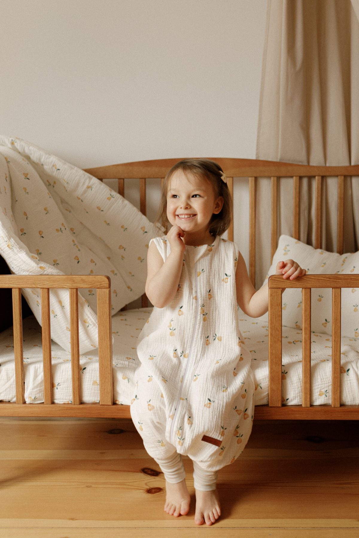 Muślinowa pościel z wypełnieniem wzór Gruszki - obrazek 2