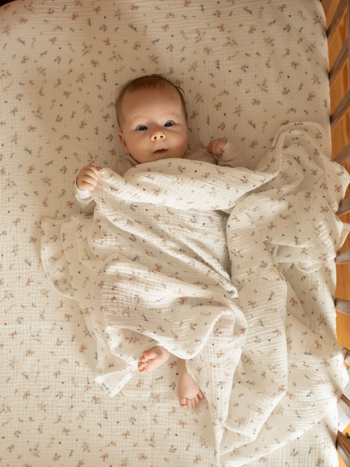 Muślinowe prześcieradło - wzór Boho