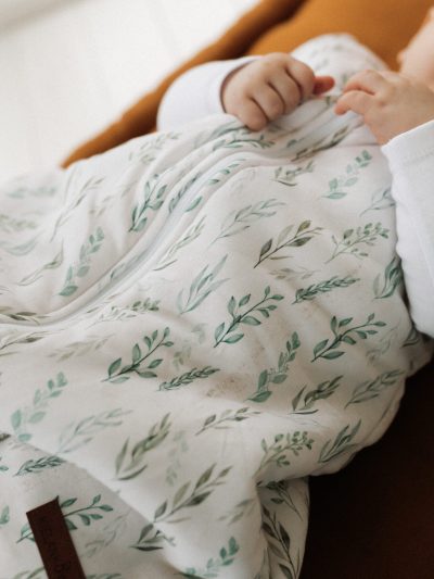 Śpiworek z nogawkami - wzór LISTKI - obrazek 4