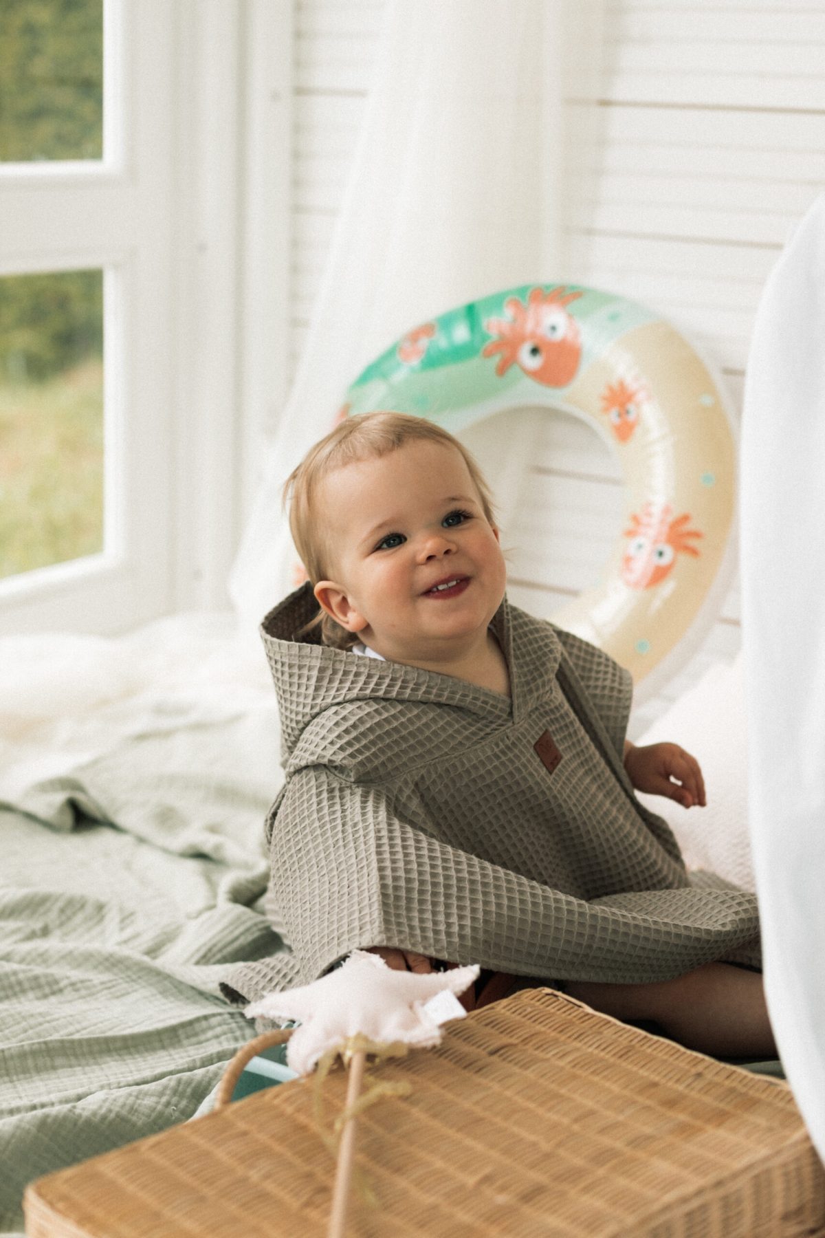 Ponczo kąpielowe - brązowe - obrazek 2