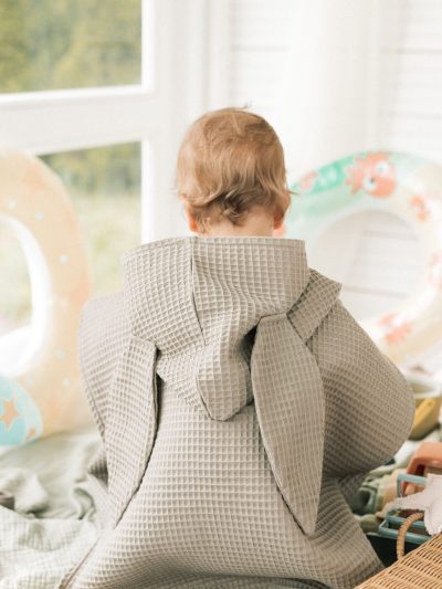 Ponczo kąpielowe - brązowe - obrazek 4