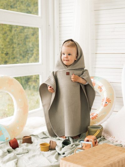 Ponczo kąpielowe - brązowe - obrazek 5