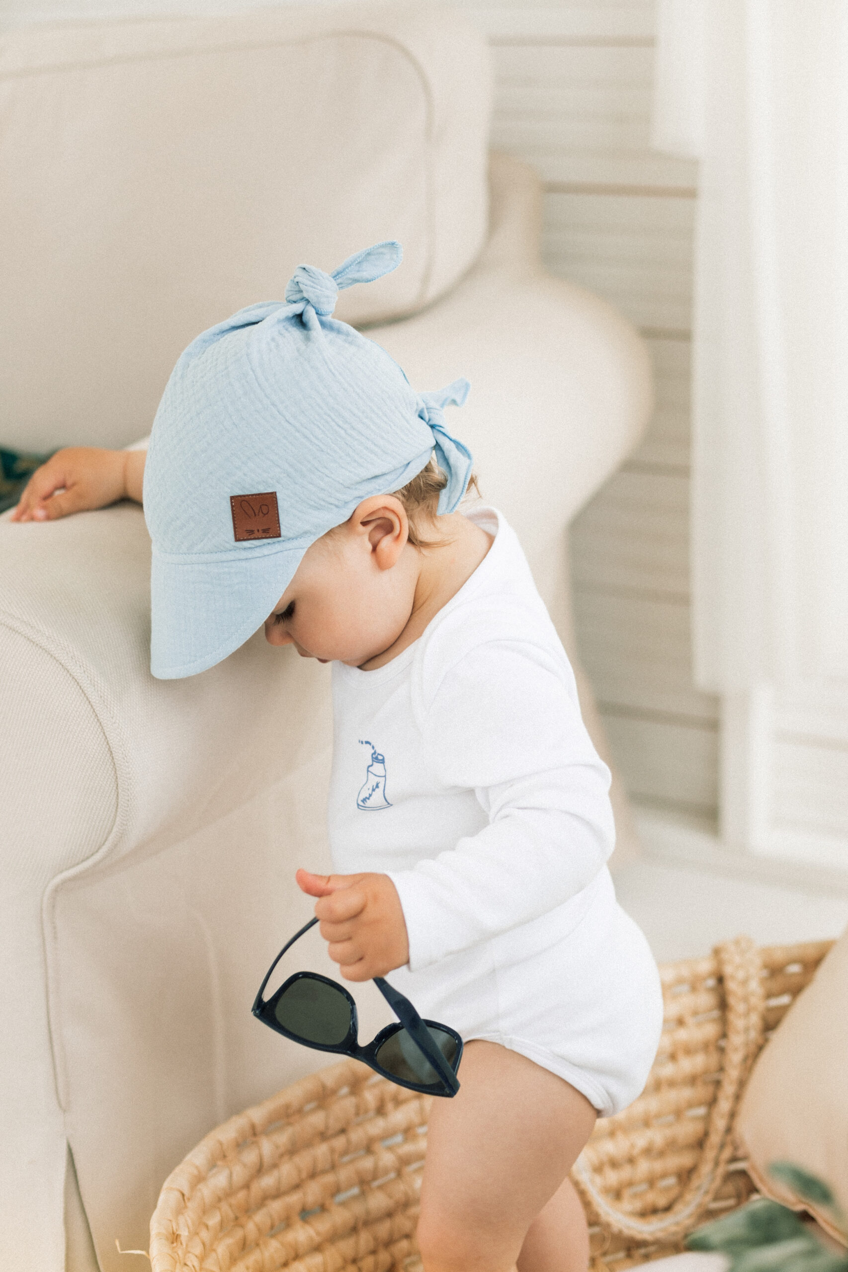 Chustka z daszkiem muślinowa