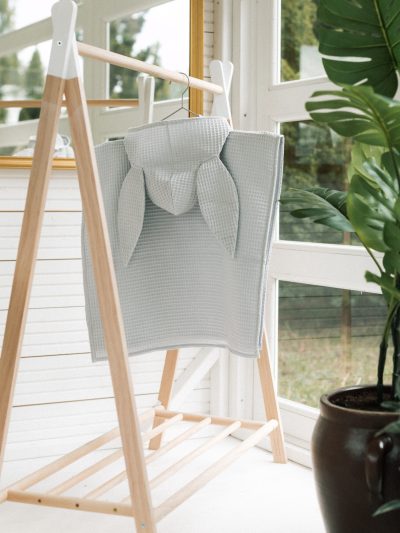 Ponczo kąpielowe - jasnoszare - obrazek 5