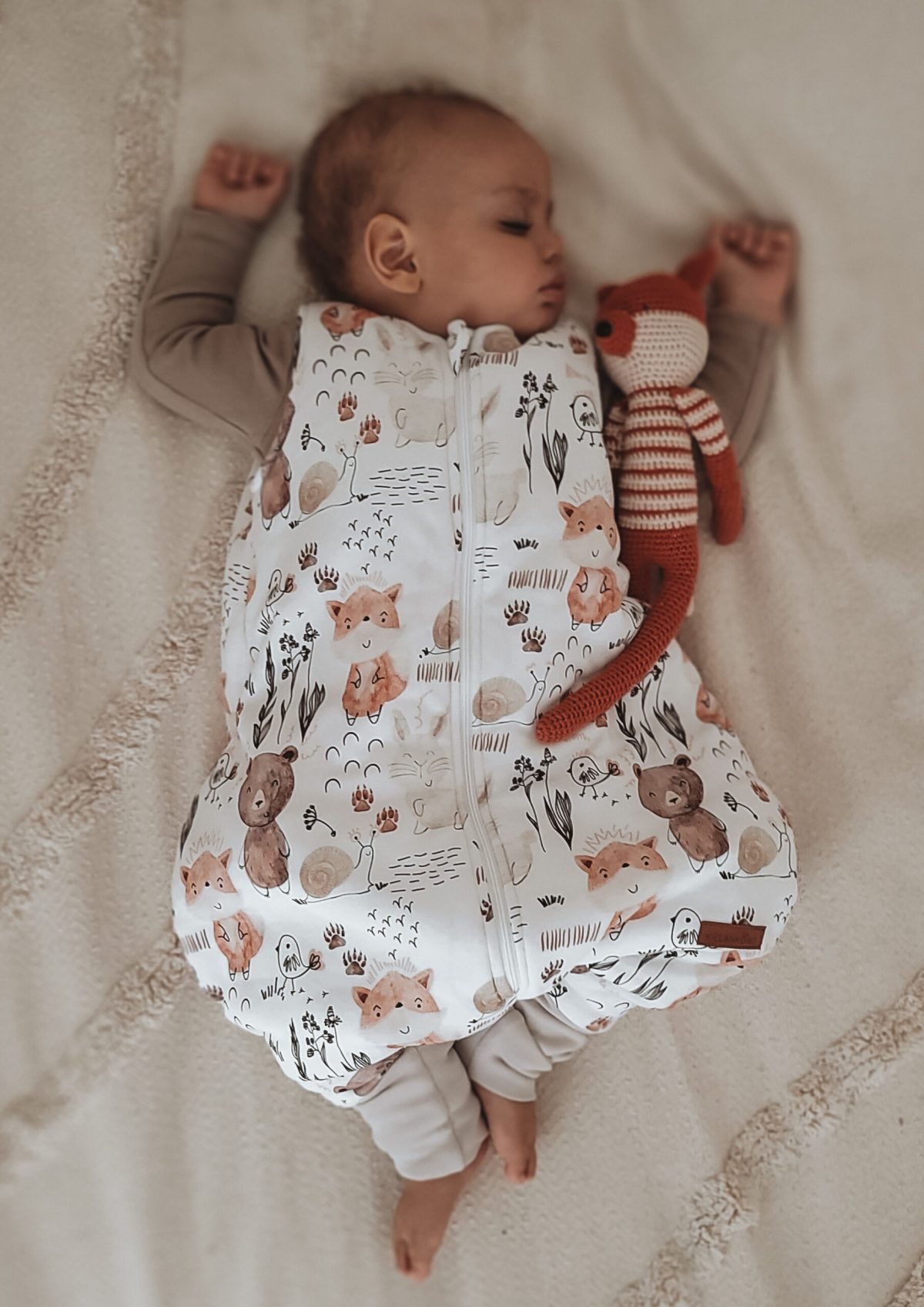 Śpiworek z nogawkami - wzór LEŚNE ZWIERZĄTKA - obrazek 2