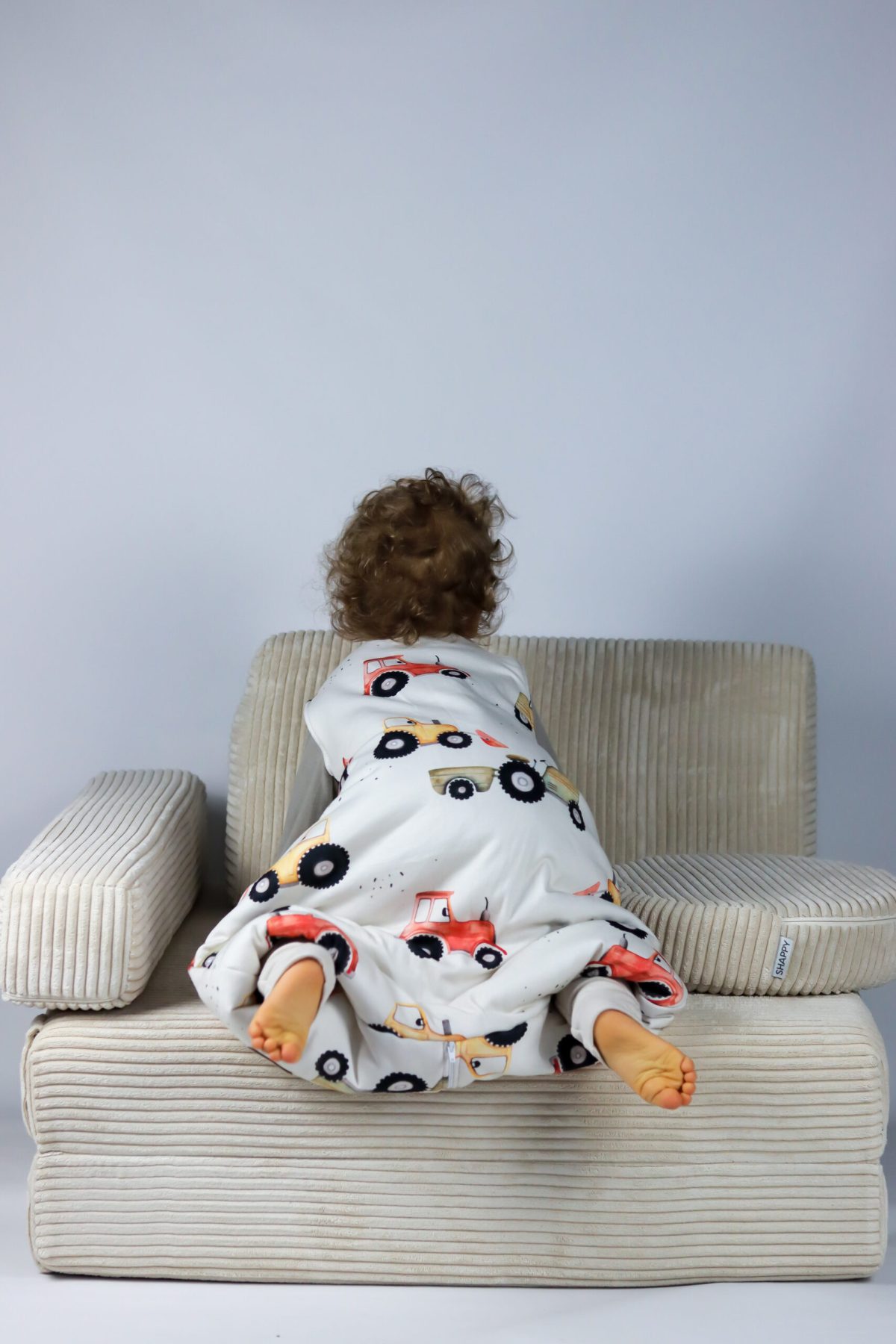 Śpiworek z nogawkami - wzór TRAKTORY I KOPARKI - obrazek 4