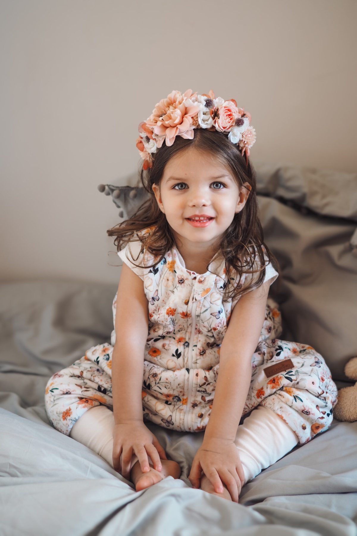 Śpiworek z nogawkami - wzór KWIATY NA ŁĄCE - obrazek 2