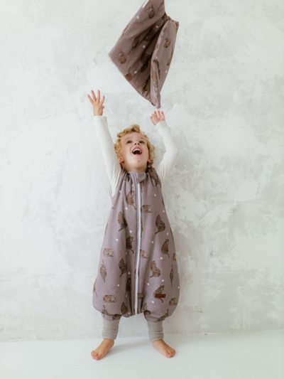 Śpiworek z nogawkami - wzór Kotki - obrazek 3