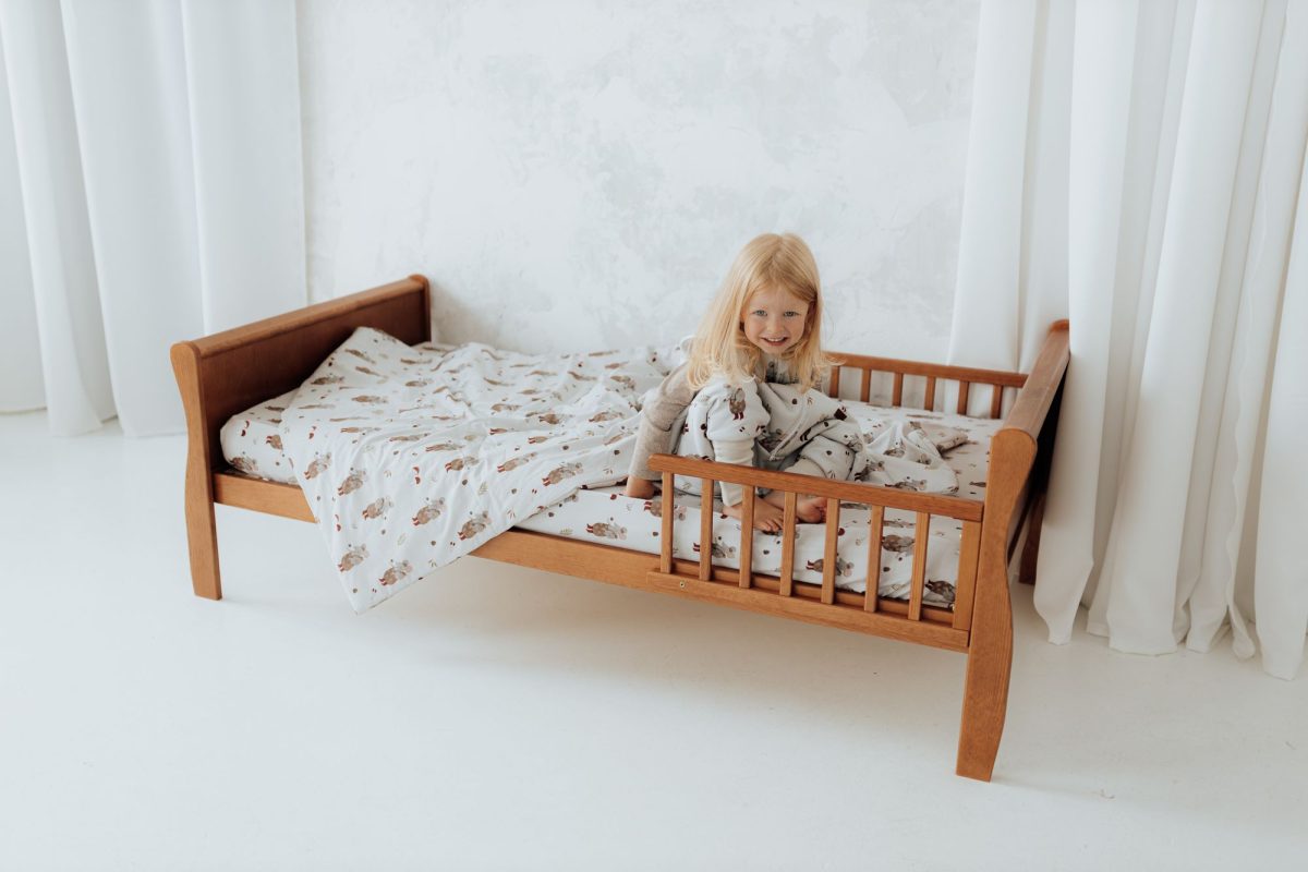 Prześcieradło do łóżeczka - wzór Myszki w lesie - obrazek 3