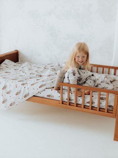 Prześcieradło do łóżeczka - wzór Myszki w lesie - obrazek 3