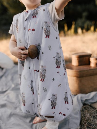 Śpiworek z nogawkami - wzór MYSZKI W LESIE - obrazek 4