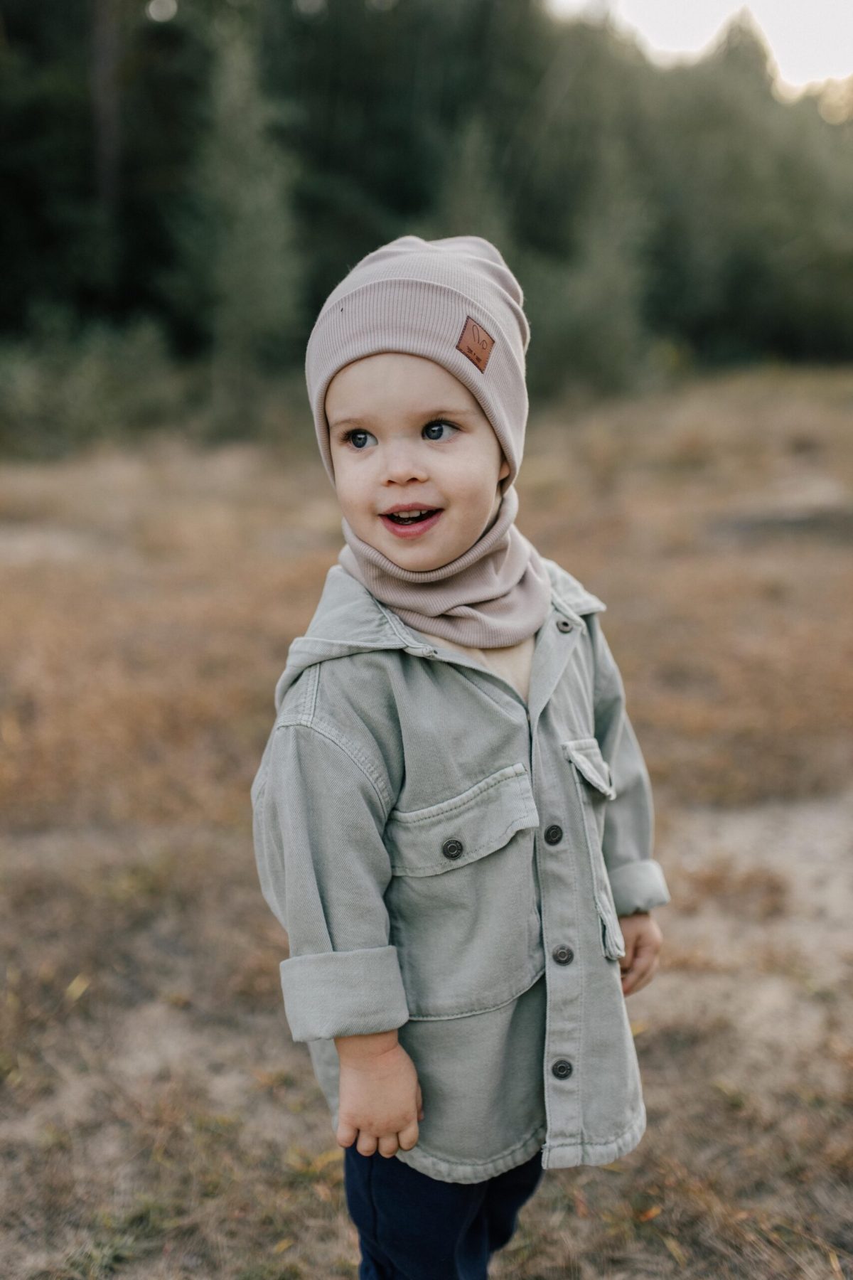 Czapka prążkowana KARMEL - obrazek 2