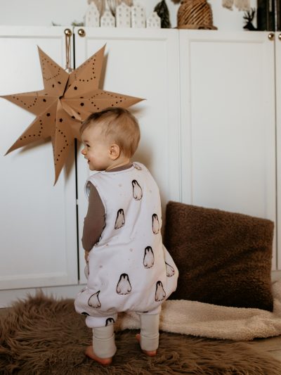 Śpiworek z nogawkami - wzór PINGWINY - obrazek 3