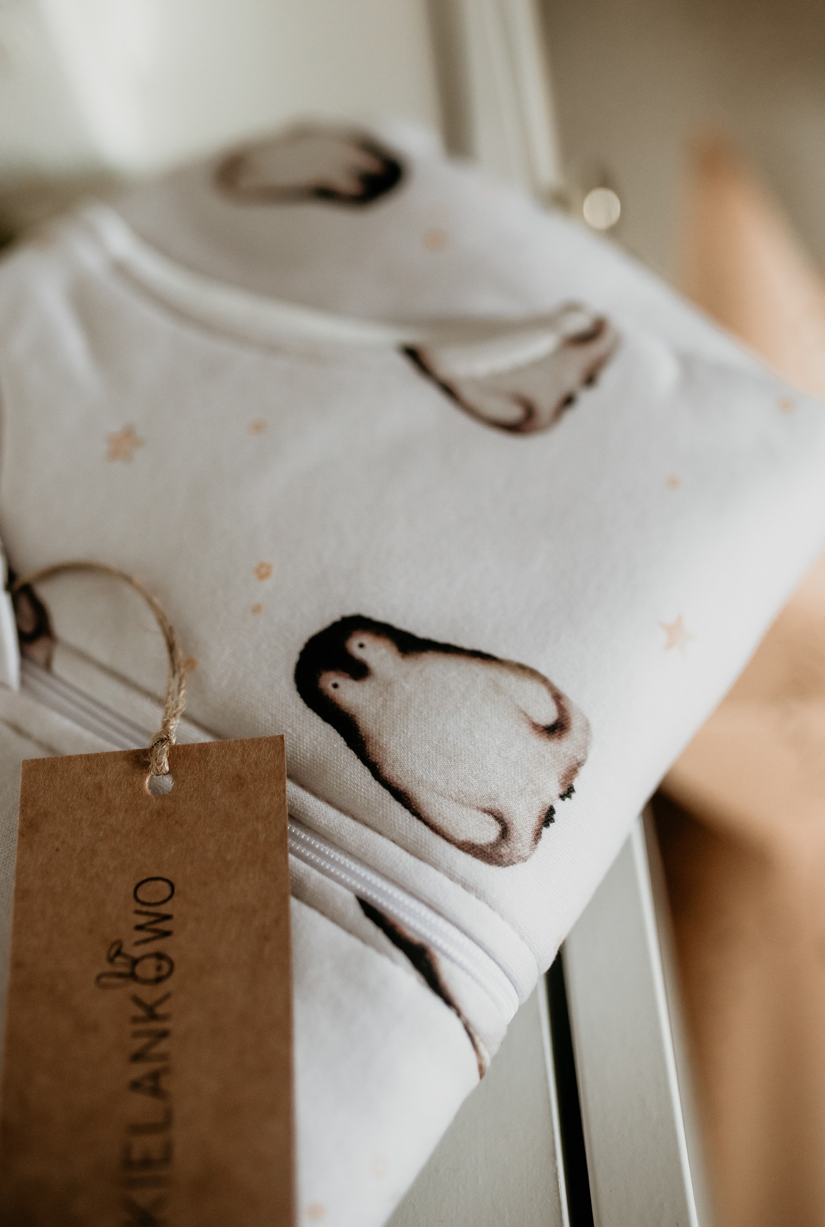 Poduszka - wzór PINGWINY